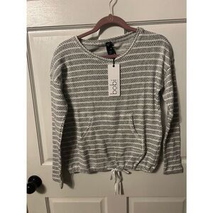 Women's Bobi Los Angeles Sweater XS White Gray